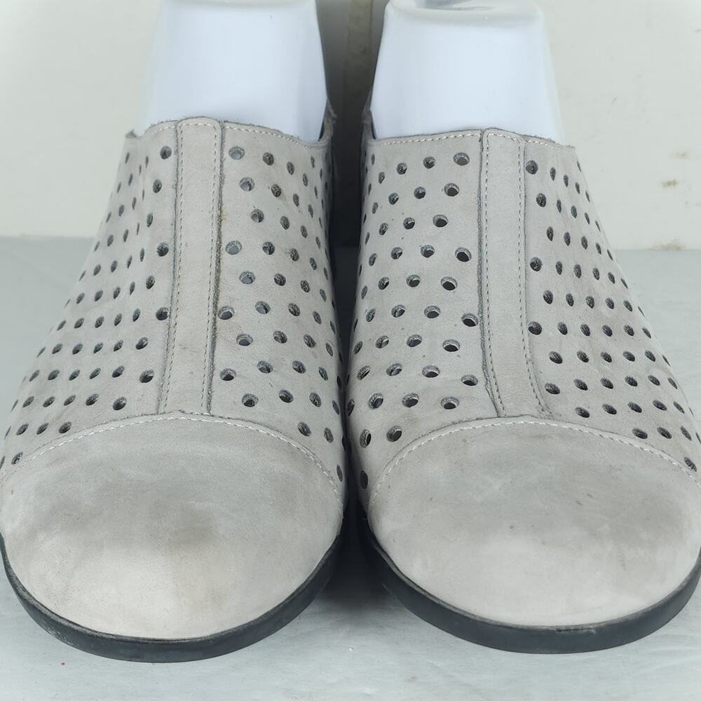 MEPHISTO Women’s Clemence US10 Light Gray Nubuck Perforated Comfort Shoes - Picture 4 of 16